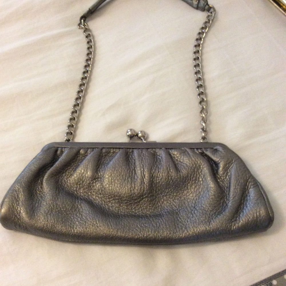 Talbots -  gray leather purse. Never used
